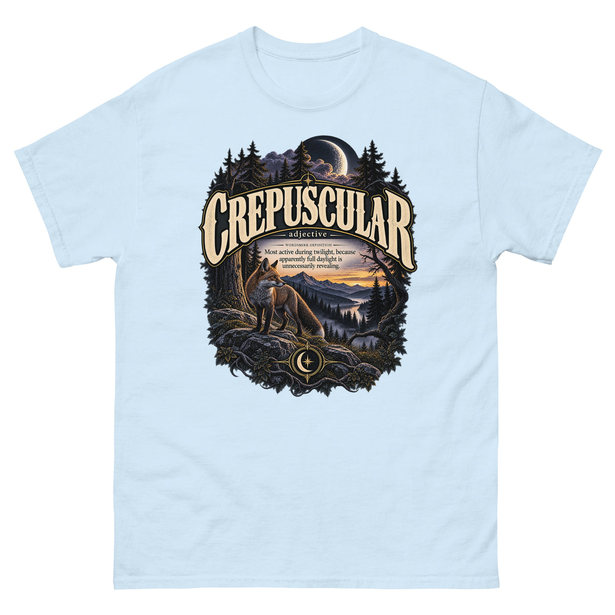 Crepuscular T-Shirt – Twilight Definition Tee - WordSmirk™ | Obscure Word Shirts, Hoodies & Gifts