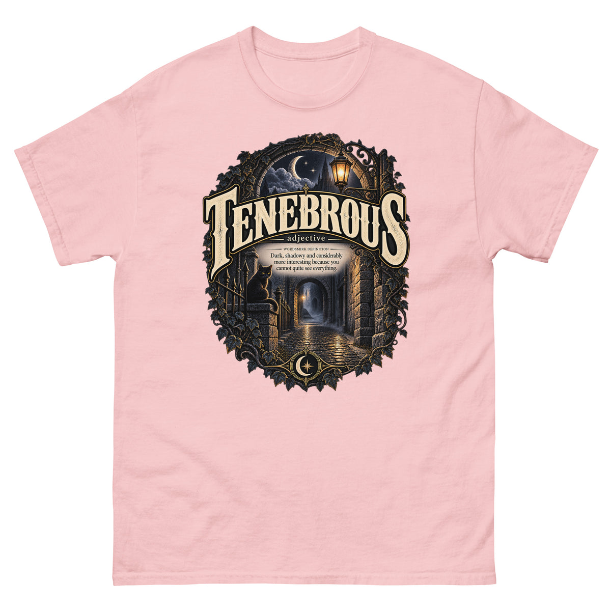 Tenebrous T-Shirt – Dark Aesthetic Definition Tee - WordSmirk™ | Obscure Word Shirts, Hoodies & Gifts