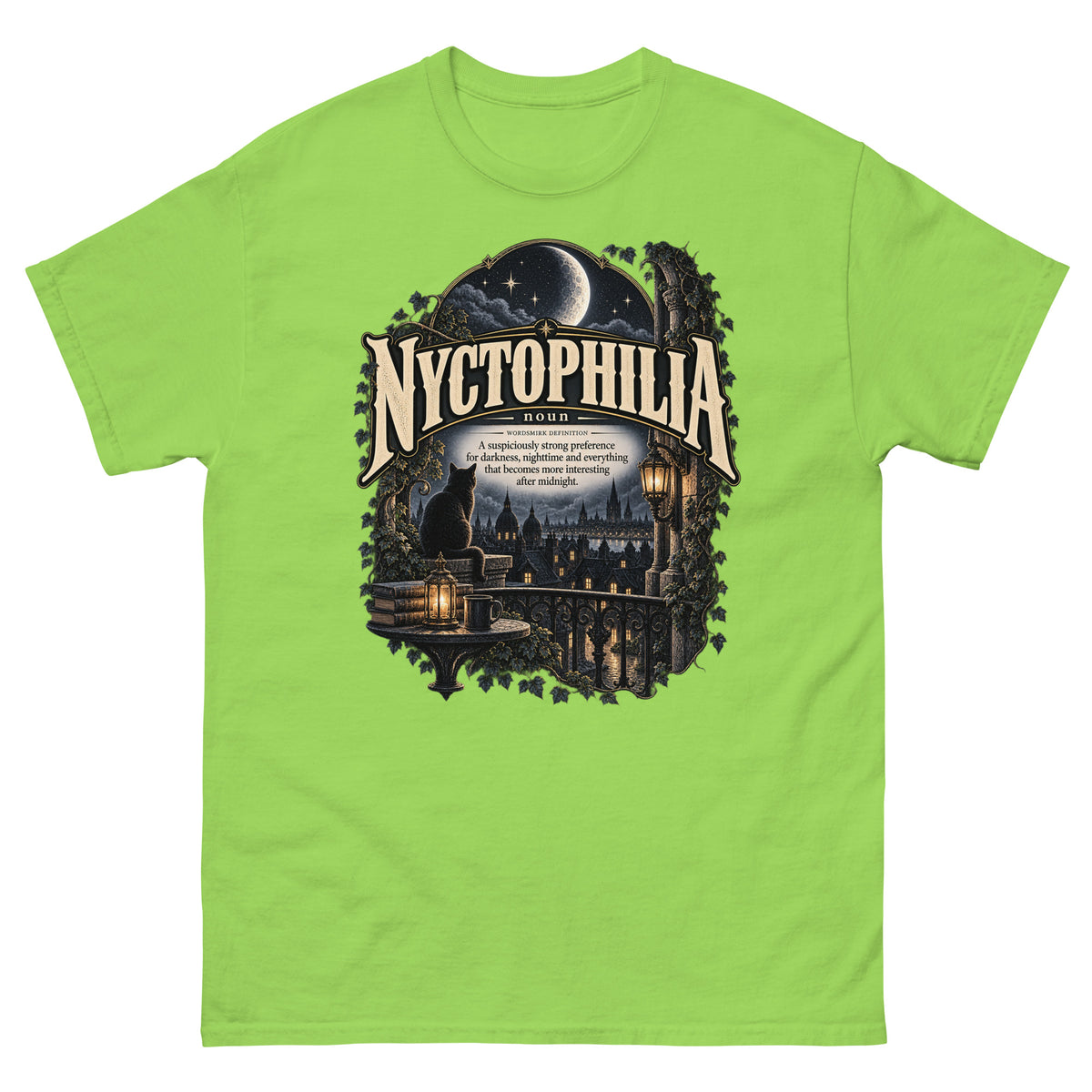 Nyctophilia T-Shirt – Night Lover Definition Tee - WordSmirk™ | Obscure Word Shirts, Hoodies & Gifts