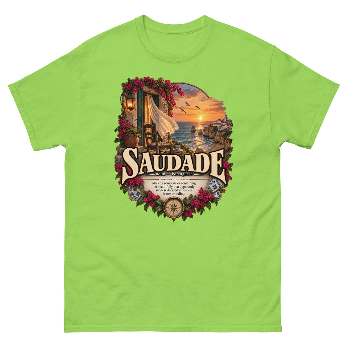 Saudade T-Shirt – Portuguese Word Definition Tee - WordSmirk™ | Obscure Word Shirts, Hoodies & Gifts