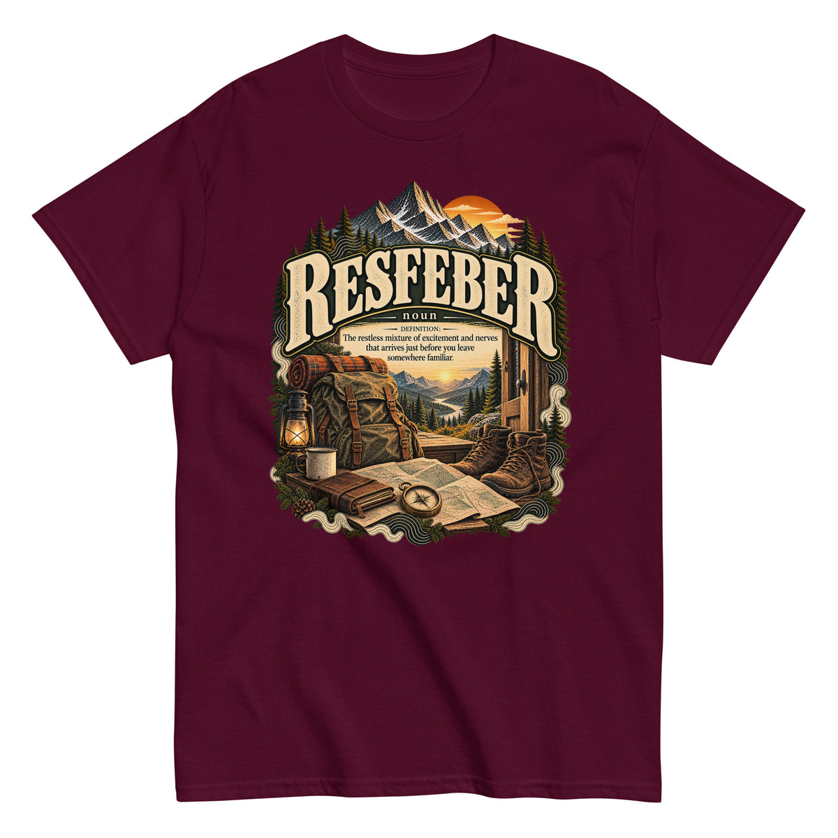 Resfeber T-Shirt – Travel Lover Definition Tee - WordSmirk™ | Obscure Word Shirts, Hoodies & Gifts