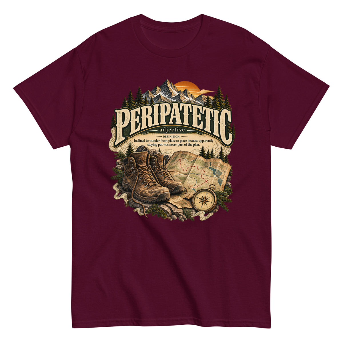 Peripatetic T-Shirt – Wanderer & Travel Lover Definition Tee - WordSmirk™ | Obscure Word Shirts, Hoodies & Gifts