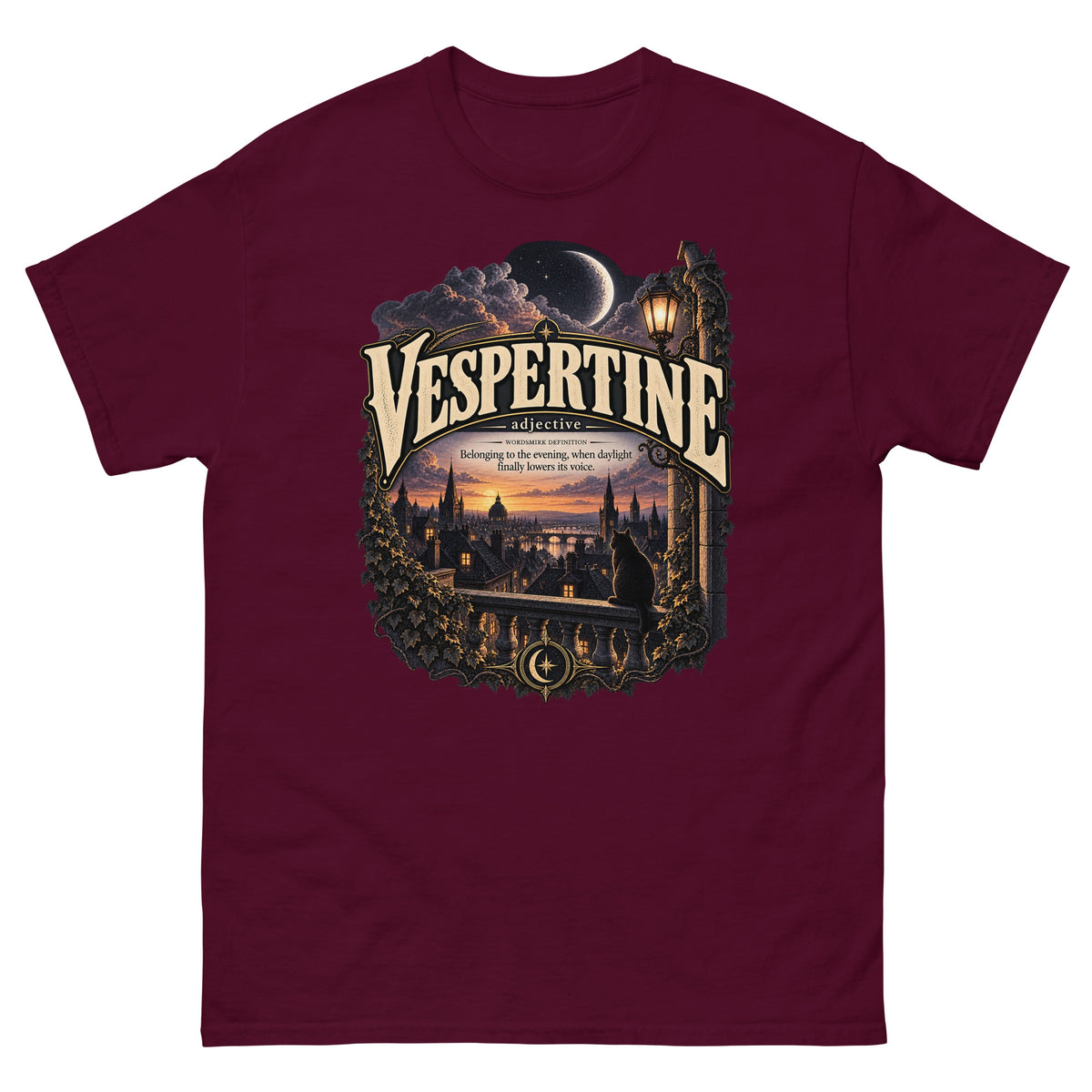 Vespertine T-Shirt – Evening Lover Definition Tee - WordSmirk™ | Obscure Word Shirts, Hoodies & Gifts