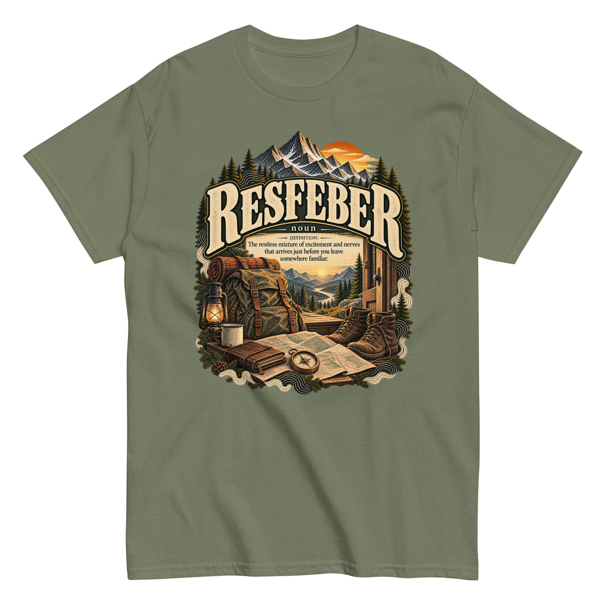 Resfeber T-Shirt – Travel Lover Definition Tee - WordSmirk™ | Obscure Word Shirts, Hoodies & Gifts