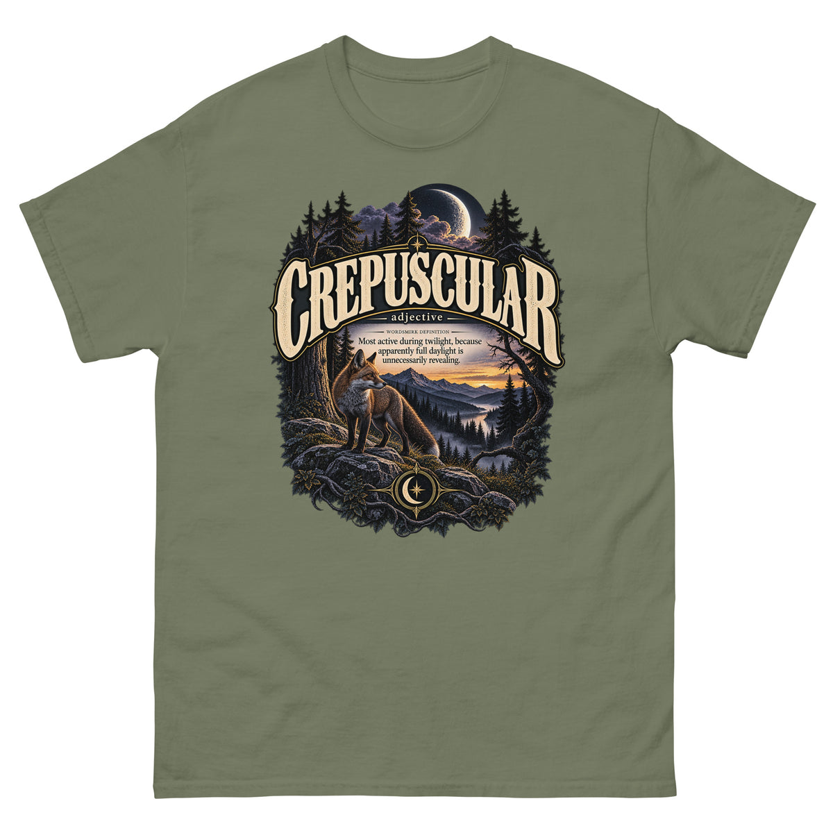 Crepuscular T-Shirt – Twilight Definition Tee - WordSmirk™ | Obscure Word Shirts, Hoodies & Gifts