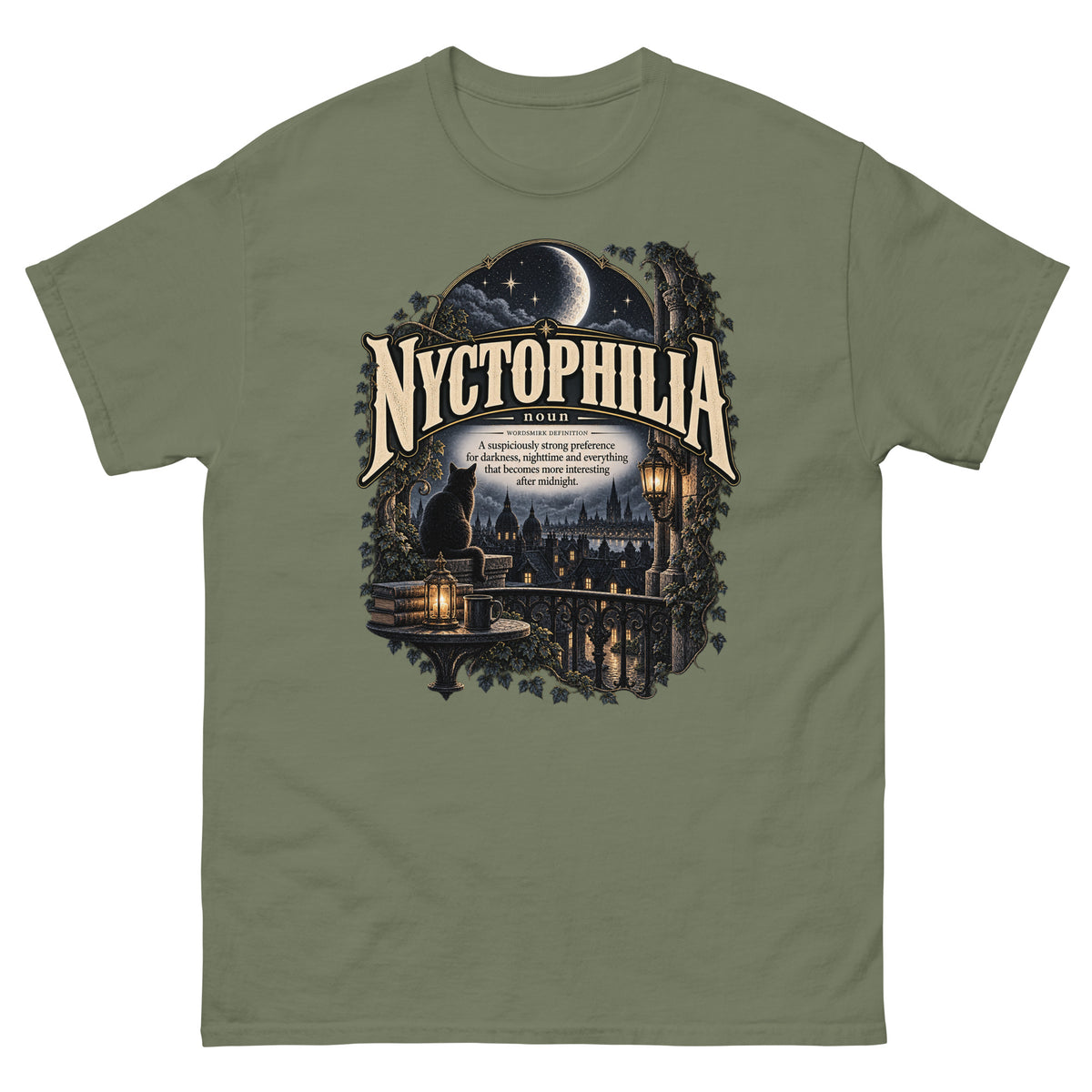 Nyctophilia T-Shirt – Night Lover Definition Tee - WordSmirk™ | Obscure Word Shirts, Hoodies & Gifts