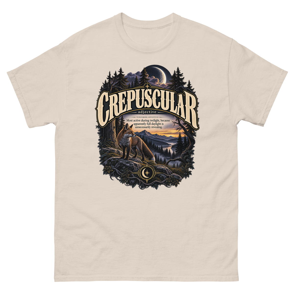 Crepuscular T-Shirt – Twilight Definition Tee - WordSmirk™ | Obscure Word Shirts, Hoodies & Gifts