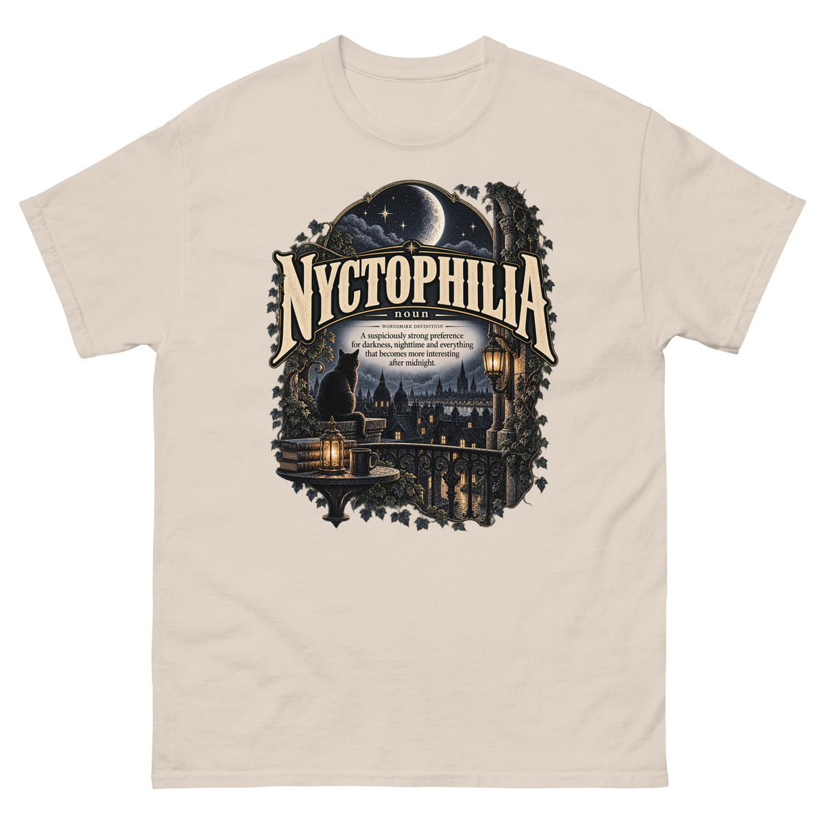 Nyctophilia T-Shirt – Night Lover Definition Tee - WordSmirk™ | Obscure Word Shirts, Hoodies & Gifts