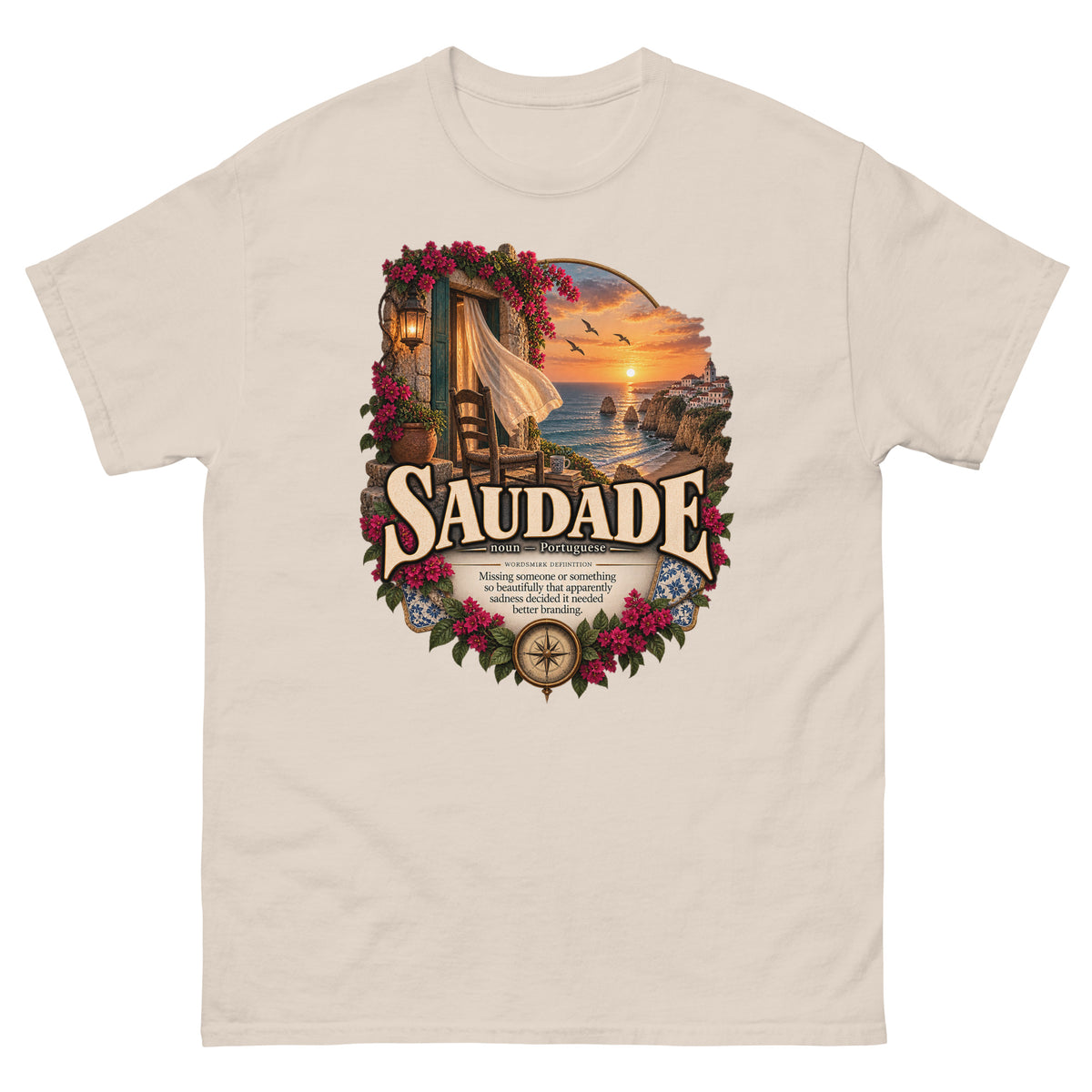 Saudade T-Shirt – Portuguese Word Definition Tee - WordSmirk™ | Obscure Word Shirts, Hoodies & Gifts