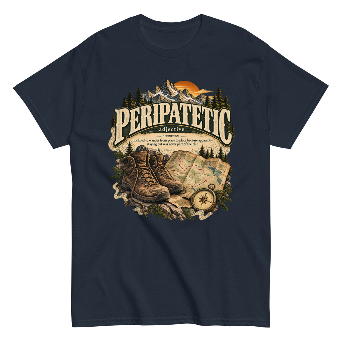 Peripatetic T-Shirt – Wanderer & Travel Lover Definition Tee - WordSmirk™ | Obscure Word Shirts, Hoodies & Gifts