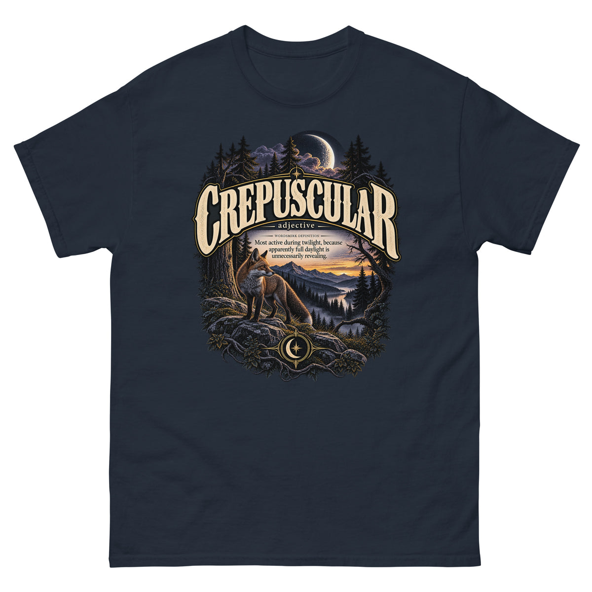 Crepuscular T-Shirt – Twilight Definition Tee - WordSmirk™ | Obscure Word Shirts, Hoodies & Gifts