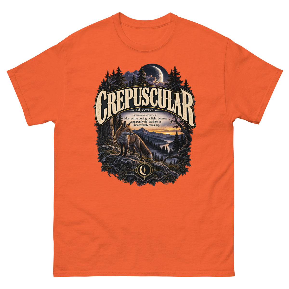 Crepuscular T-Shirt – Twilight Definition Tee - WordSmirk™ | Obscure Word Shirts, Hoodies & Gifts