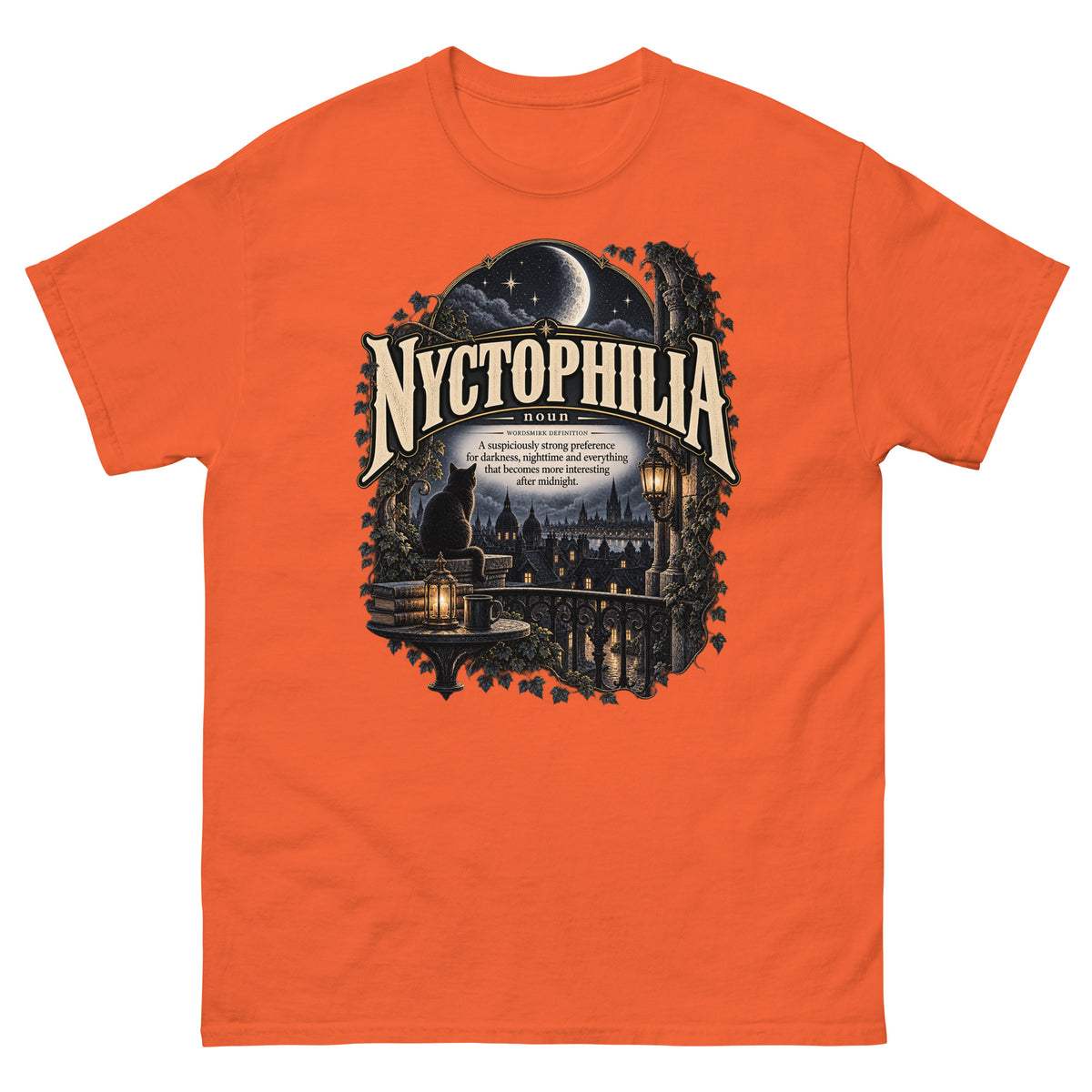 Nyctophilia T-Shirt – Night Lover Definition Tee - WordSmirk™ | Obscure Word Shirts, Hoodies & Gifts