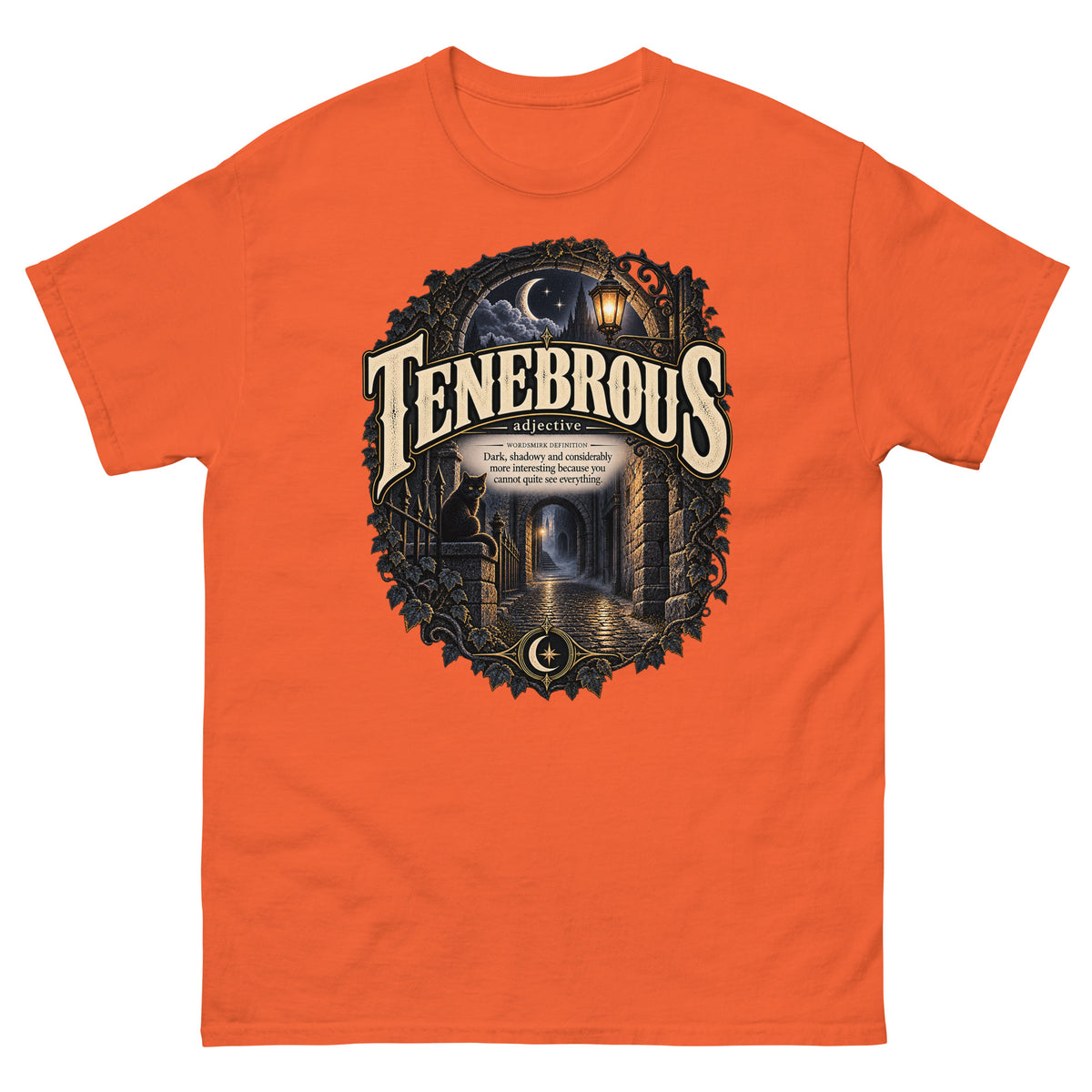 Tenebrous T-Shirt – Dark Aesthetic Definition Tee - WordSmirk™ | Obscure Word Shirts, Hoodies & Gifts