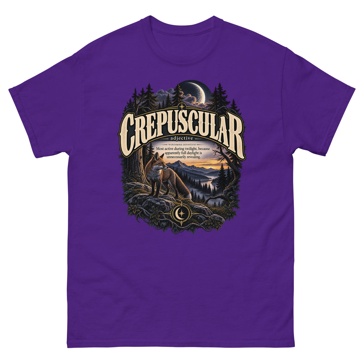 Crepuscular T-Shirt – Twilight Definition Tee - WordSmirk™ | Obscure Word Shirts, Hoodies & Gifts