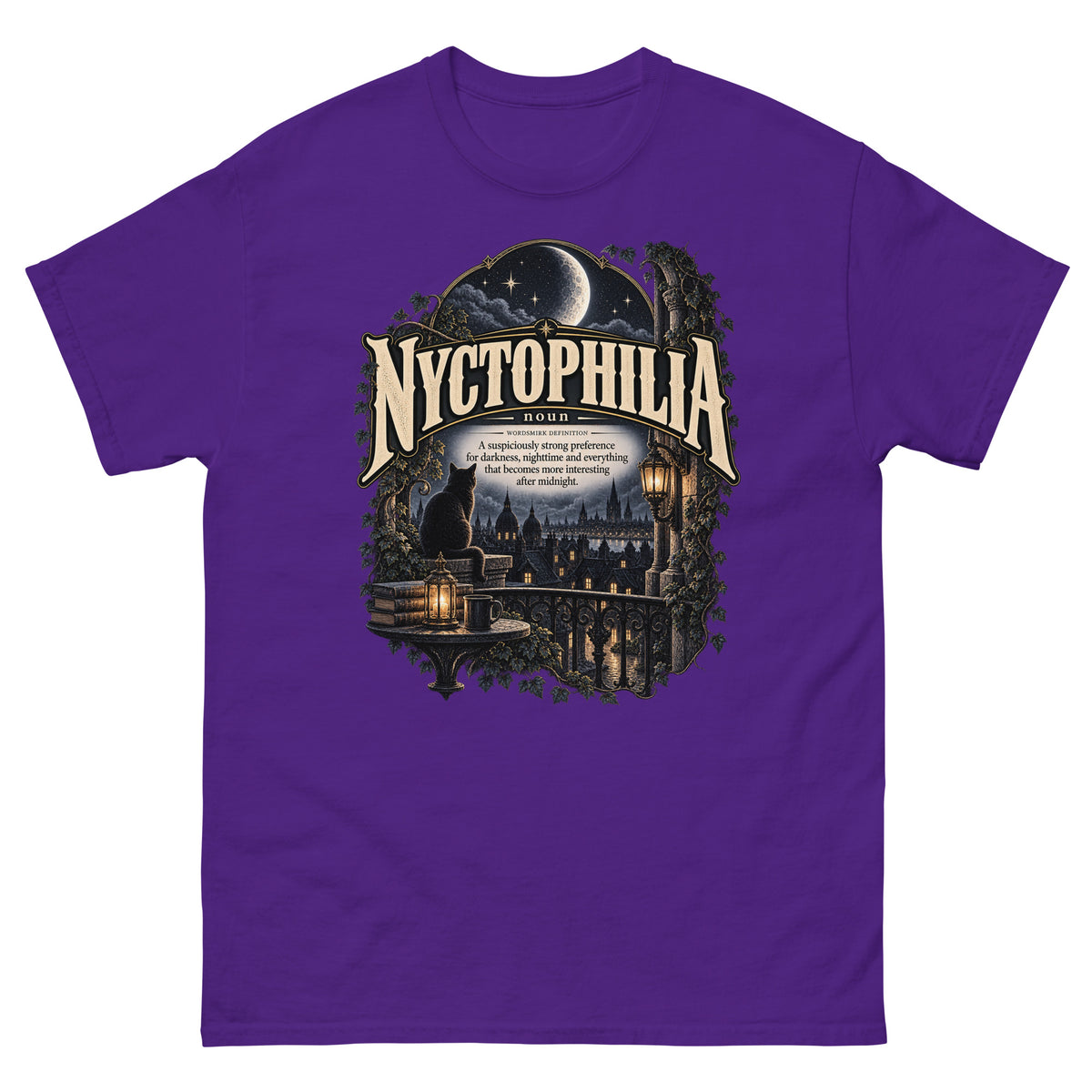 Nyctophilia T-Shirt – Night Lover Definition Tee - WordSmirk™ | Obscure Word Shirts, Hoodies & Gifts