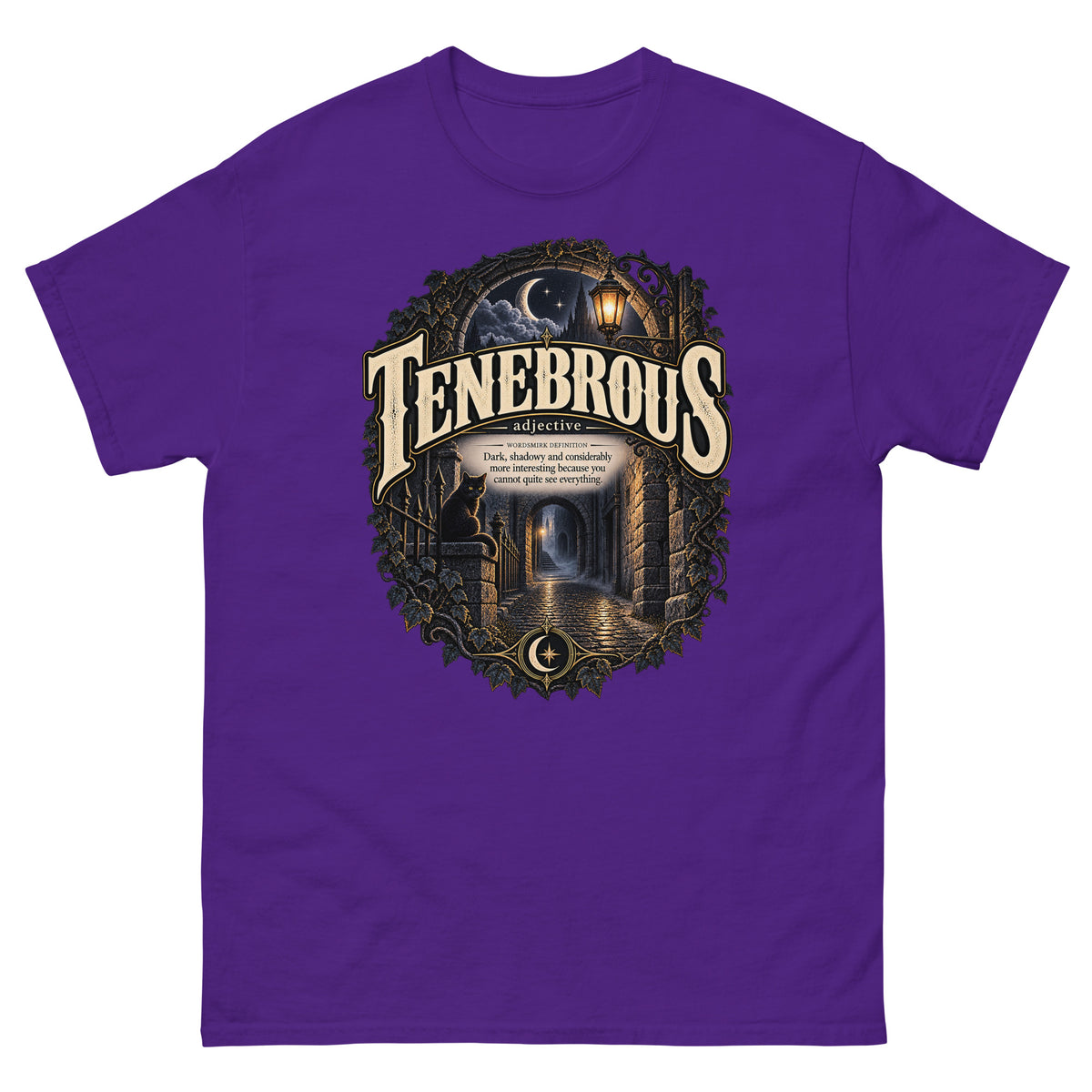 Tenebrous T-Shirt – Dark Aesthetic Definition Tee - WordSmirk™ | Obscure Word Shirts, Hoodies & Gifts