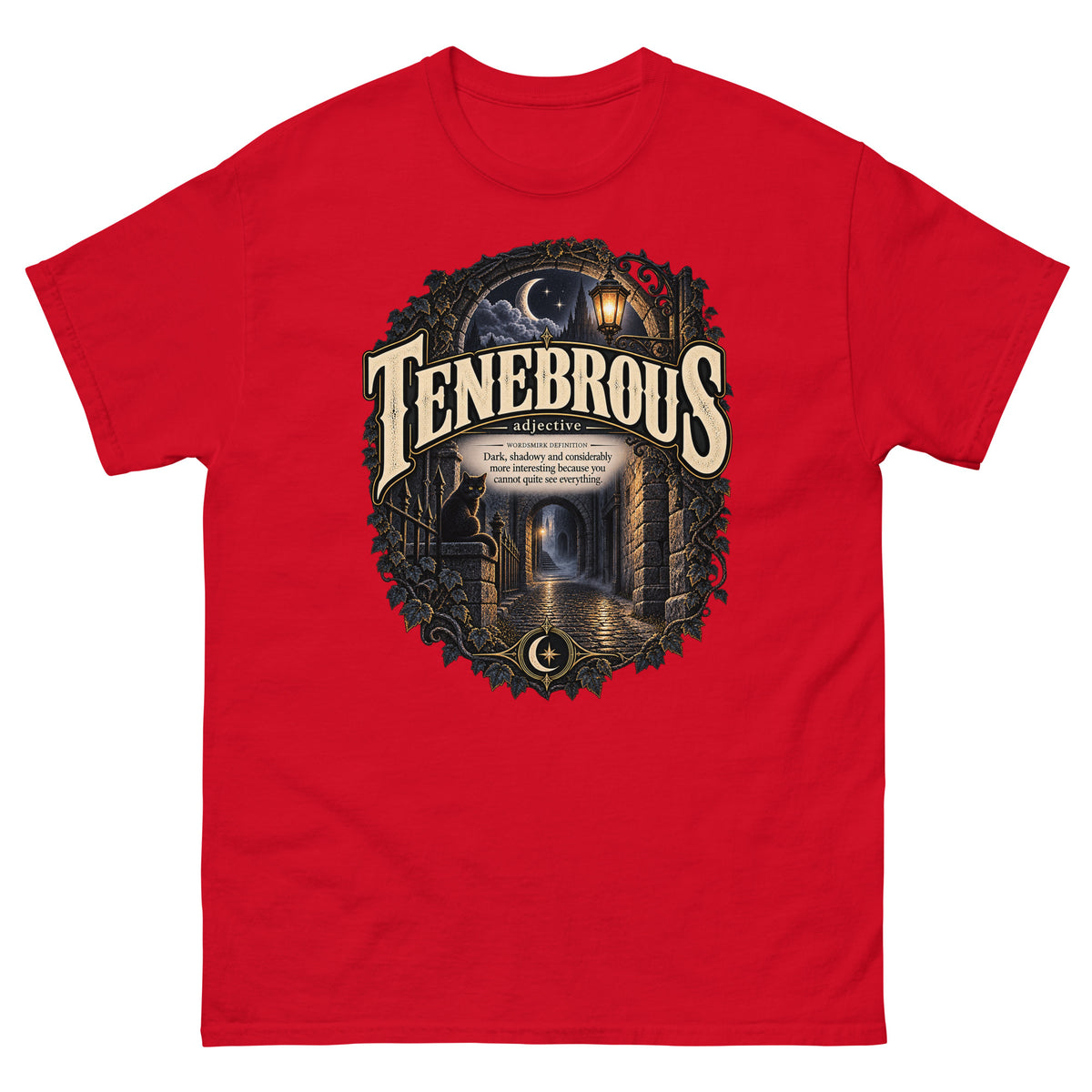 Tenebrous T-Shirt – Dark Aesthetic Definition Tee - WordSmirk™ | Obscure Word Shirts, Hoodies & Gifts