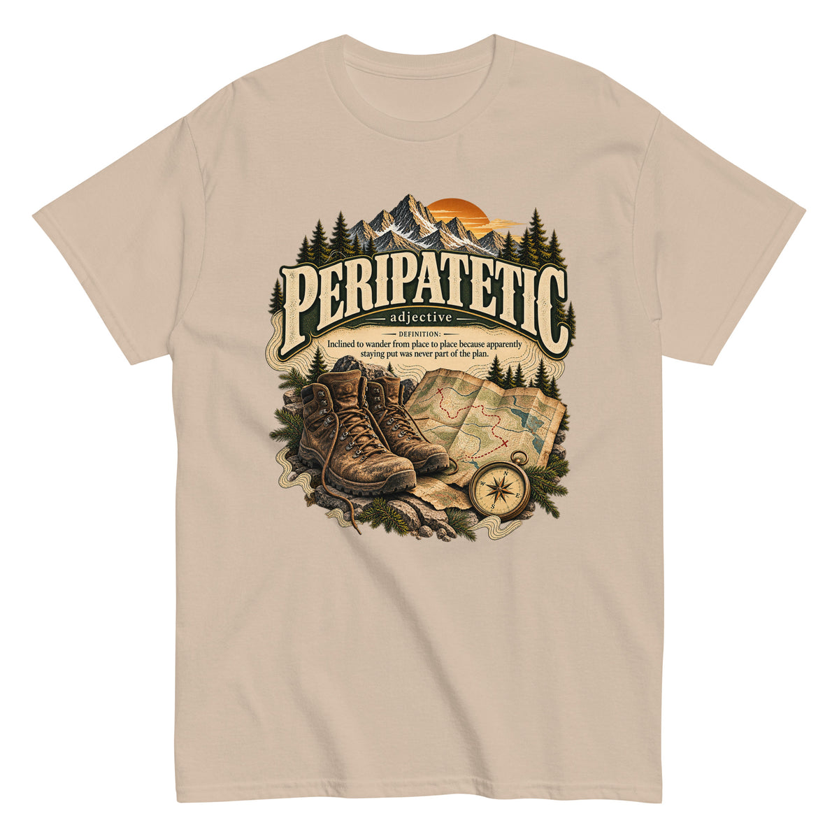 Peripatetic T-Shirt – Wanderer & Travel Lover Definition Tee - WordSmirk™ | Obscure Word Shirts, Hoodies & Gifts