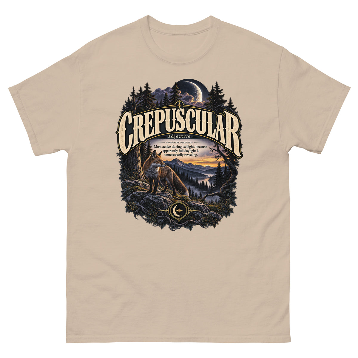 Crepuscular T-Shirt – Twilight Definition Tee - WordSmirk™ | Obscure Word Shirts, Hoodies & Gifts