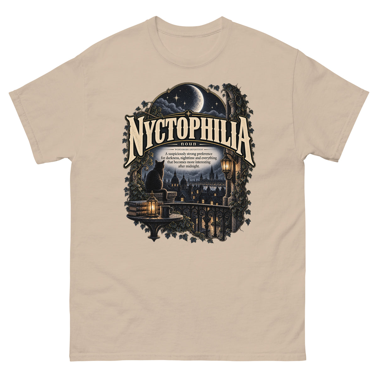 Nyctophilia T-Shirt – Night Lover Definition Tee - WordSmirk™ | Obscure Word Shirts, Hoodies & Gifts