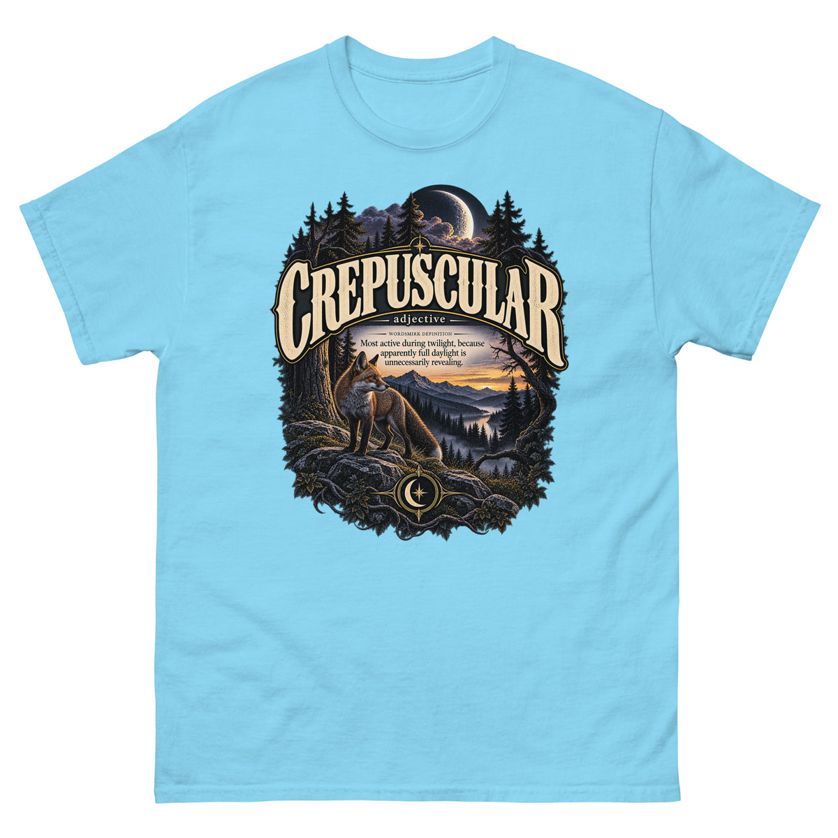Crepuscular T-Shirt – Twilight Definition Tee - WordSmirk™ | Obscure Word Shirts, Hoodies & Gifts