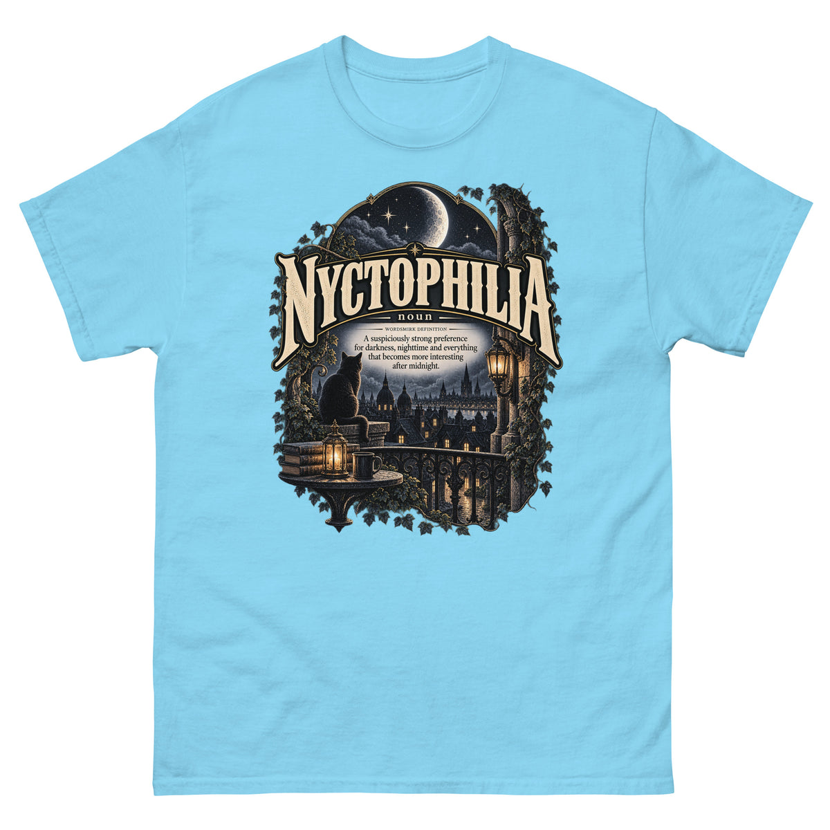 Nyctophilia T-Shirt – Night Lover Definition Tee - WordSmirk™ | Obscure Word Shirts, Hoodies & Gifts