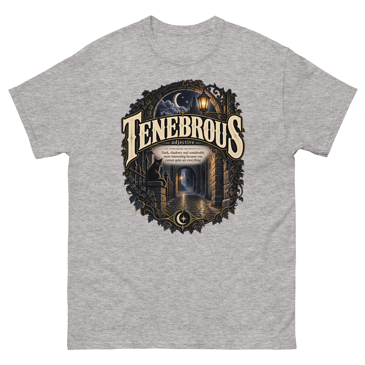 Tenebrous T-Shirt – Dark Aesthetic Definition Tee - WordSmirk™ | Obscure Word Shirts, Hoodies & Gifts