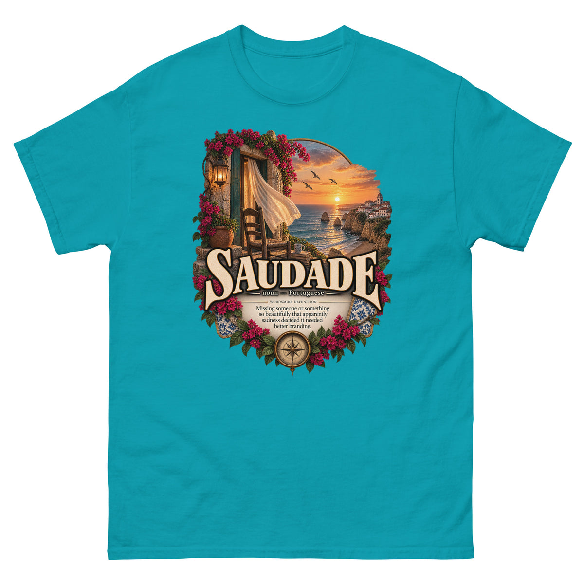 Saudade T-Shirt – Portuguese Word Definition Tee - WordSmirk™ | Obscure Word Shirts, Hoodies & Gifts