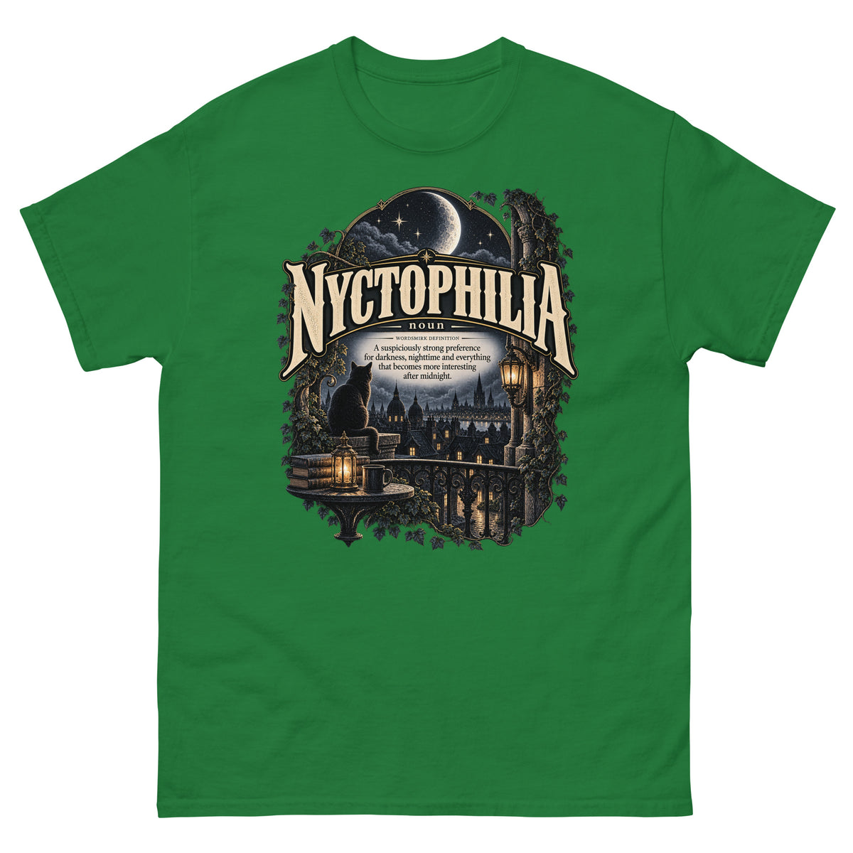 Nyctophilia T-Shirt – Night Lover Definition Tee - WordSmirk™ | Obscure Word Shirts, Hoodies & Gifts