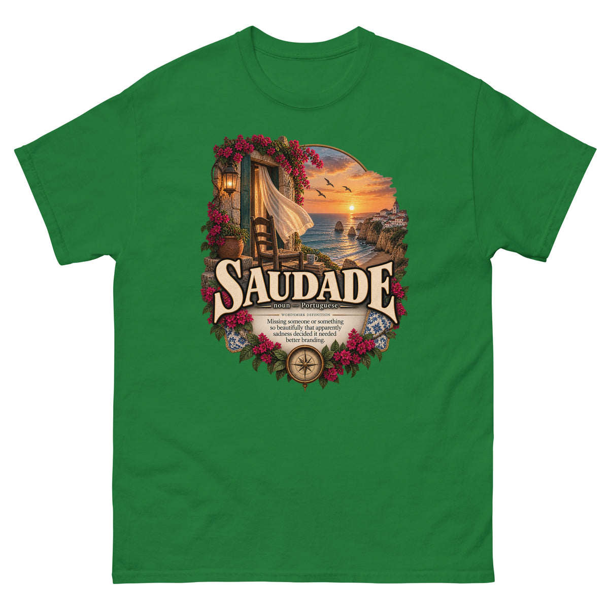 Saudade T-Shirt – Portuguese Word Definition Tee - WordSmirk™ | Obscure Word Shirts, Hoodies & Gifts