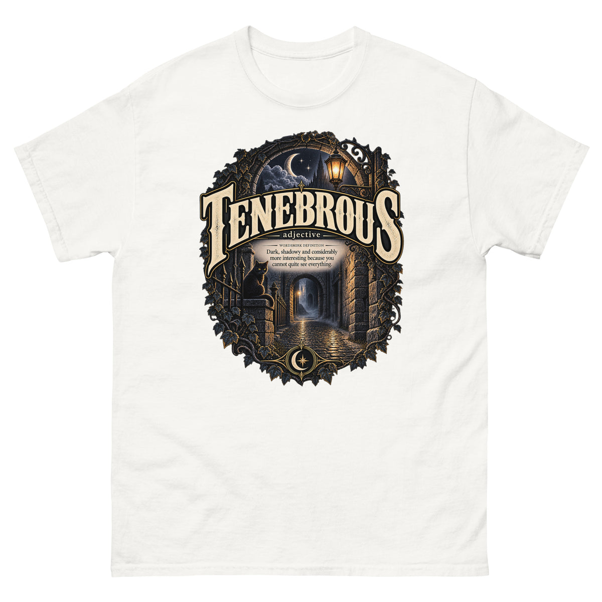 Tenebrous T-Shirt – Dark Aesthetic Definition Tee - WordSmirk™ | Obscure Word Shirts, Hoodies & Gifts