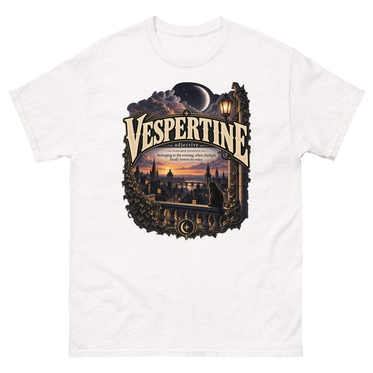 Vespertine T-Shirt – Evening Lover Definition Tee - WordSmirk™ | Obscure Word Shirts, Hoodies & Gifts
