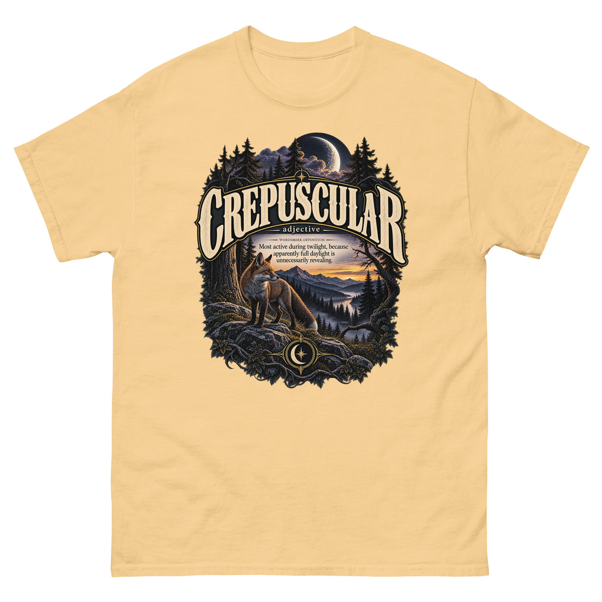 Crepuscular T-Shirt – Twilight Definition Tee - WordSmirk™ | Obscure Word Shirts, Hoodies & Gifts