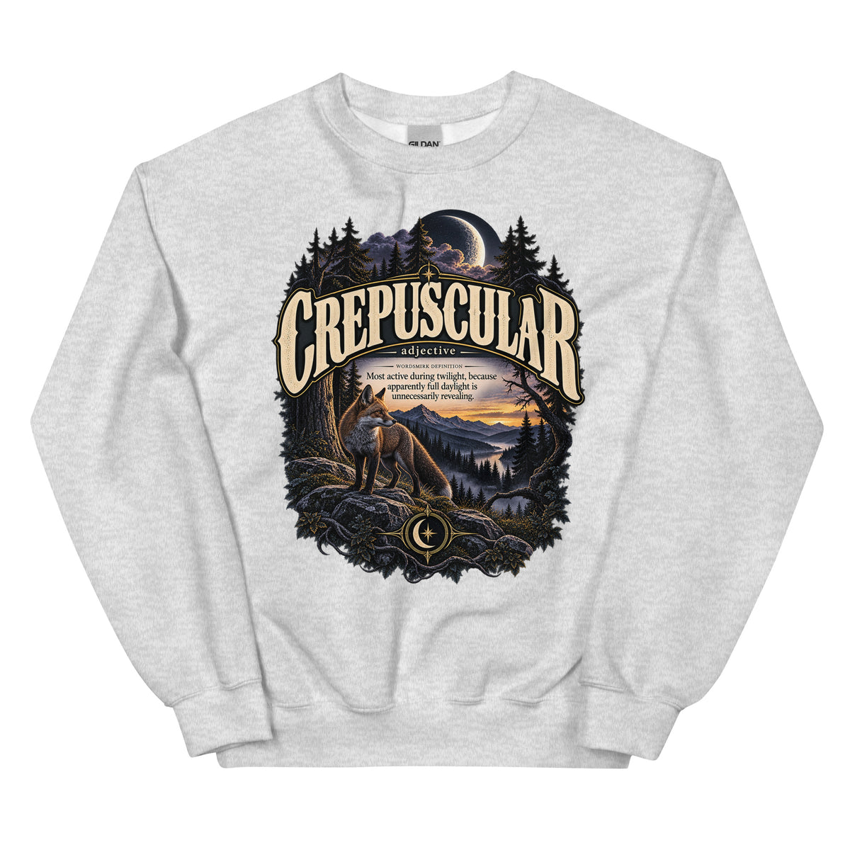 Crepuscular Sweatshirt – Twilight Definition Pullover - WordSmirk™ | Obscure Word Shirts, Hoodies & Gifts