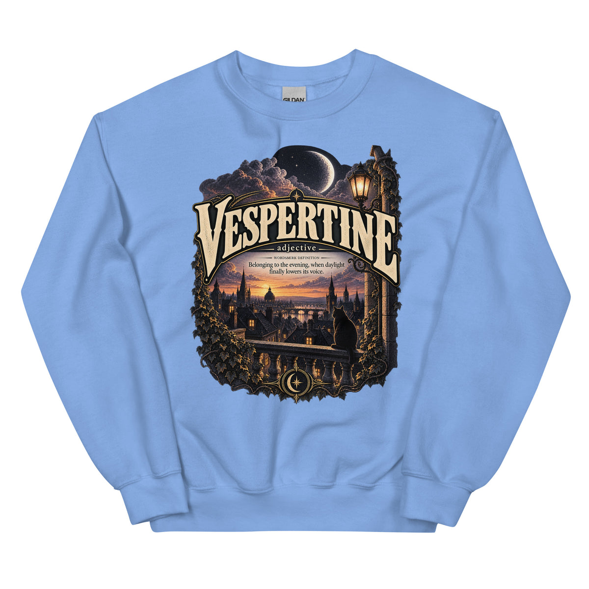 Vespertine Sweatshirt – Evening Lover Definition Pullover - WordSmirk™ | Obscure Word Shirts, Hoodies & Gifts