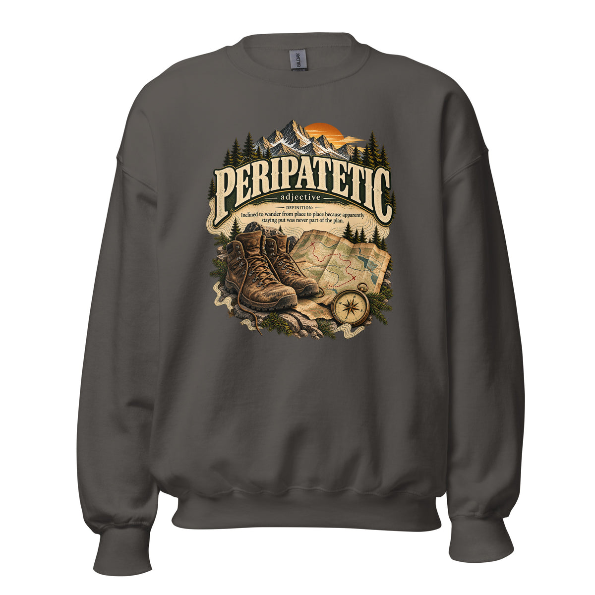 Peripatetic Sweatshirt – Wanderer & Travel Lover Pullover - WordSmirk™ | Obscure Word Shirts, Hoodies & Gifts