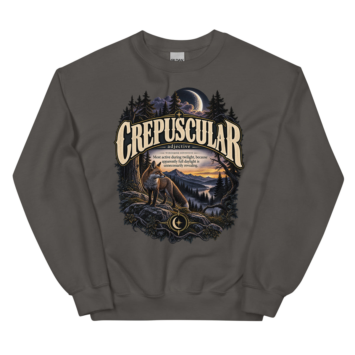 Crepuscular Sweatshirt – Twilight Definition Pullover - WordSmirk™ | Obscure Word Shirts, Hoodies & Gifts
