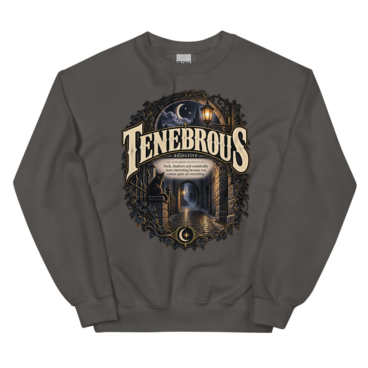 Tenebrous Sweatshirt – Dark Aesthetic Definition Pullover - WordSmirk™ | Obscure Word Shirts, Hoodies & Gifts