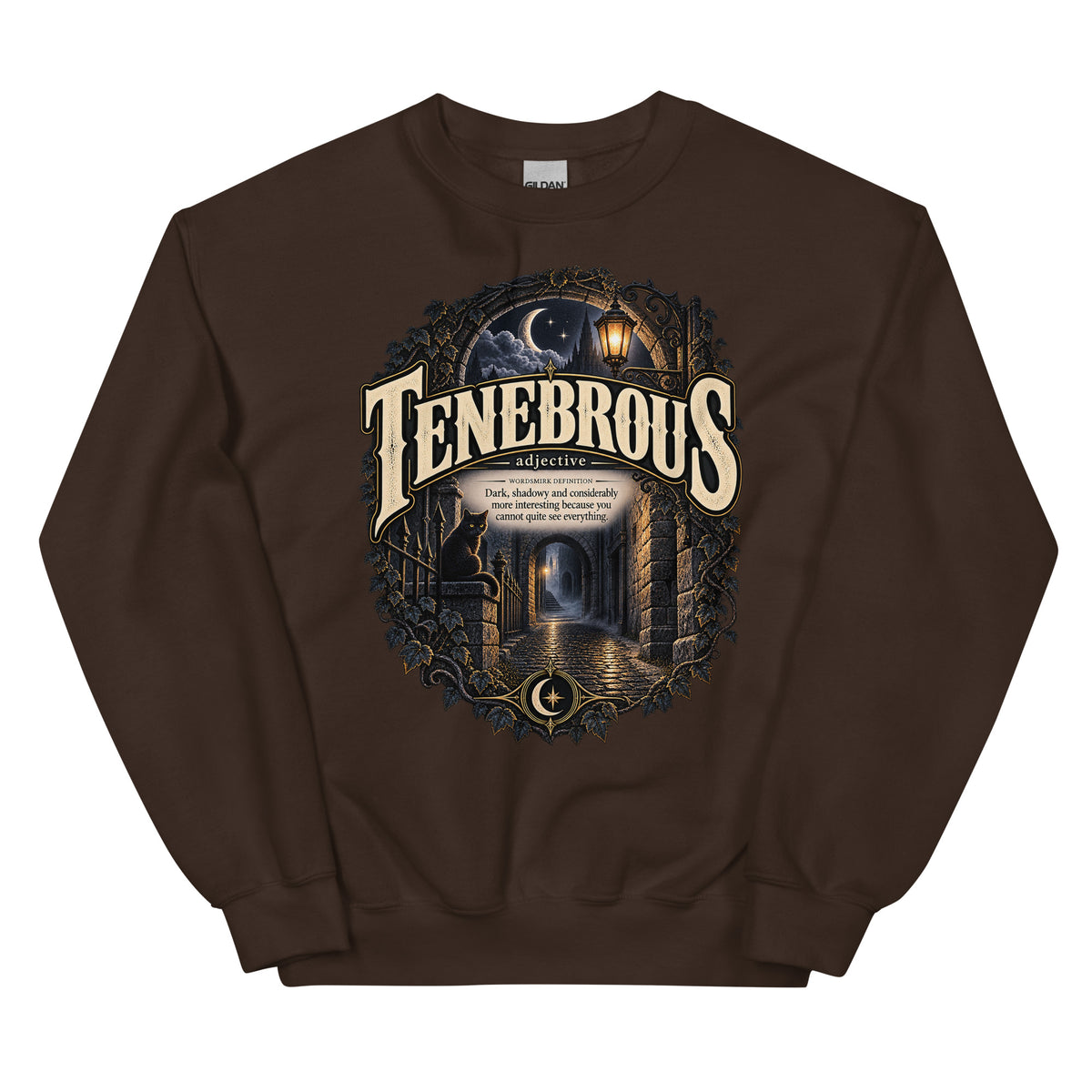 Tenebrous Sweatshirt – Dark Aesthetic Definition Pullover - WordSmirk™ | Obscure Word Shirts, Hoodies & Gifts
