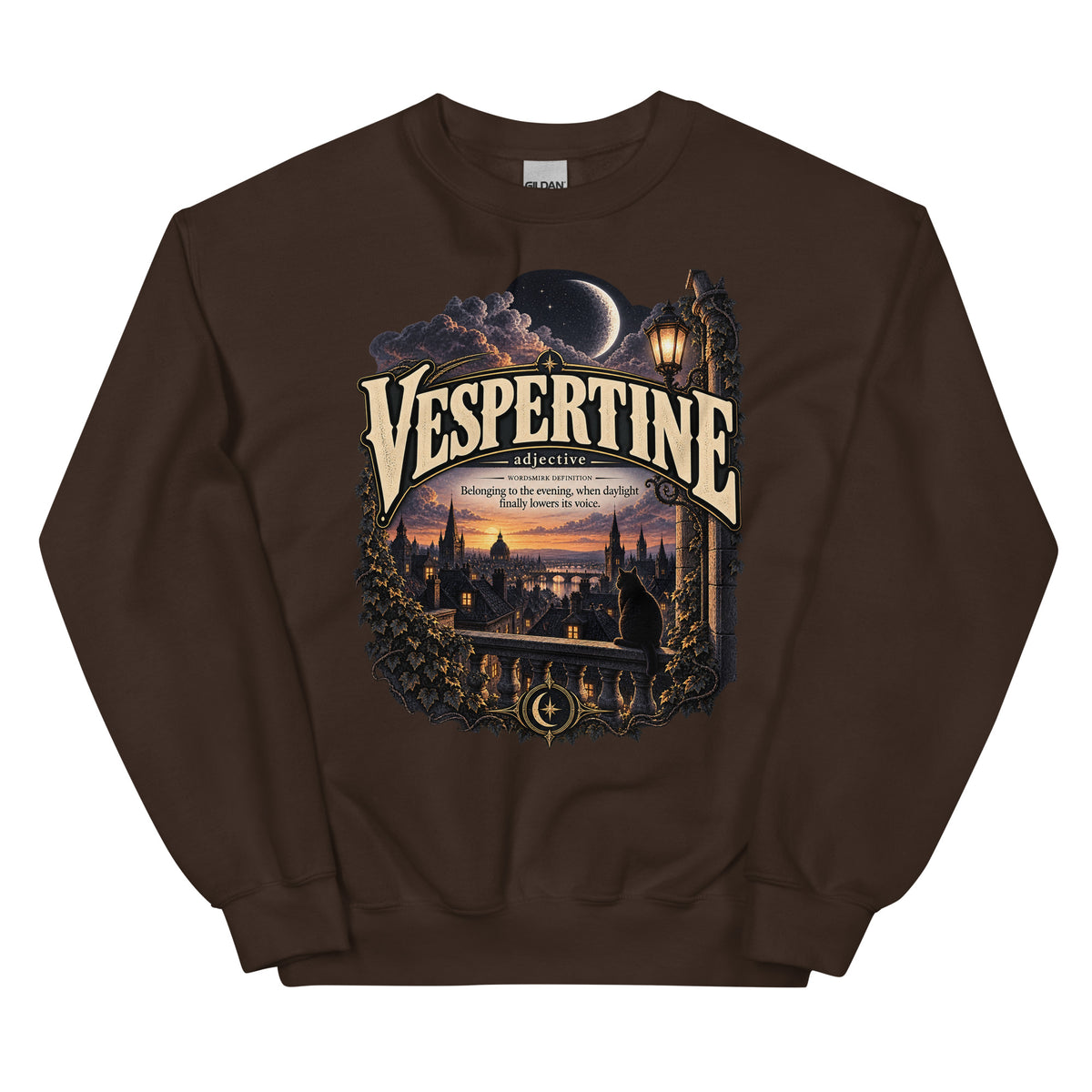 Vespertine Sweatshirt – Evening Lover Definition Pullover - WordSmirk™ | Obscure Word Shirts, Hoodies & Gifts