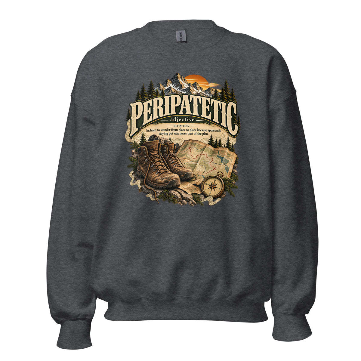 Peripatetic Sweatshirt – Wanderer & Travel Lover Pullover - WordSmirk™ | Obscure Word Shirts, Hoodies & Gifts