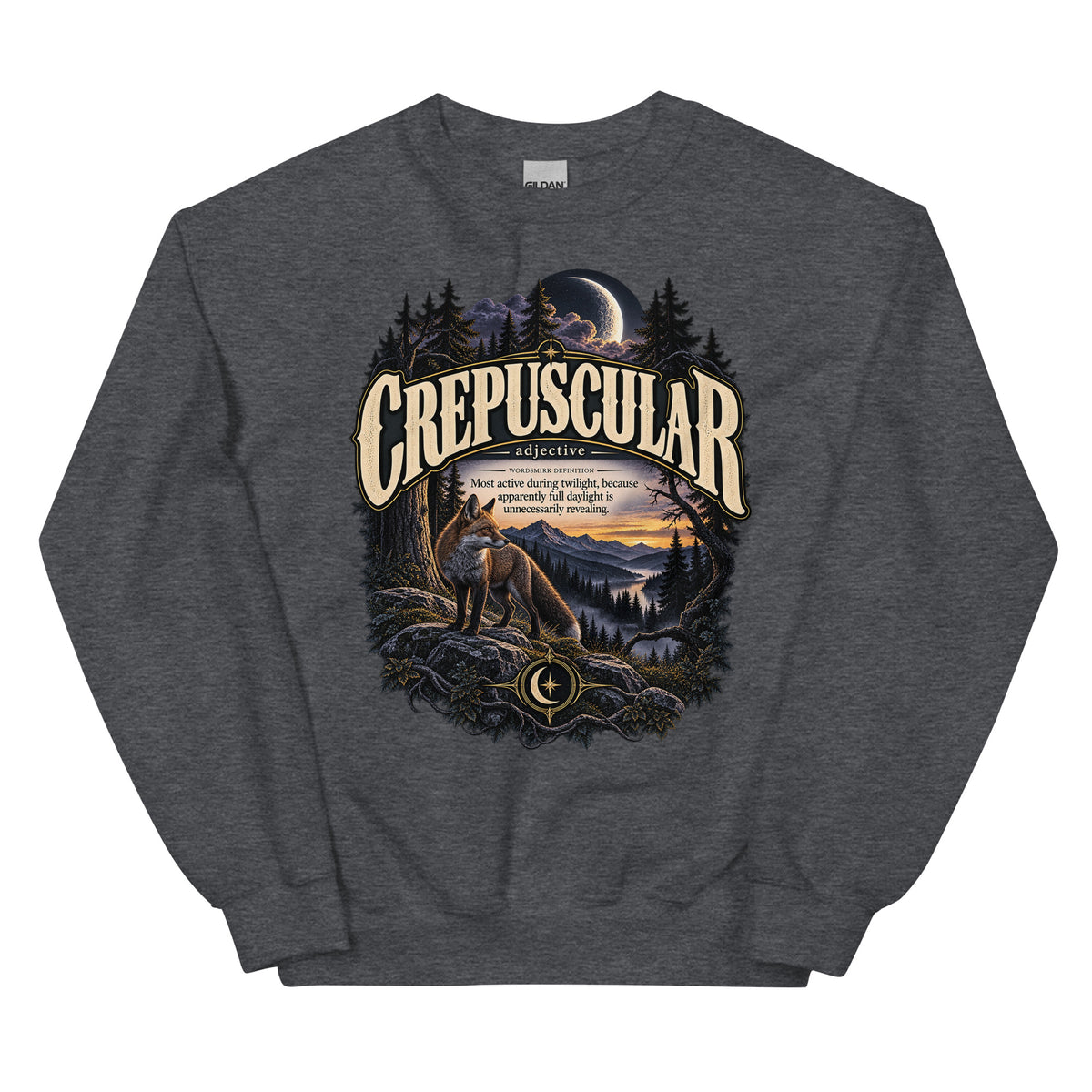 Crepuscular Sweatshirt – Twilight Definition Pullover - WordSmirk™ | Obscure Word Shirts, Hoodies & Gifts