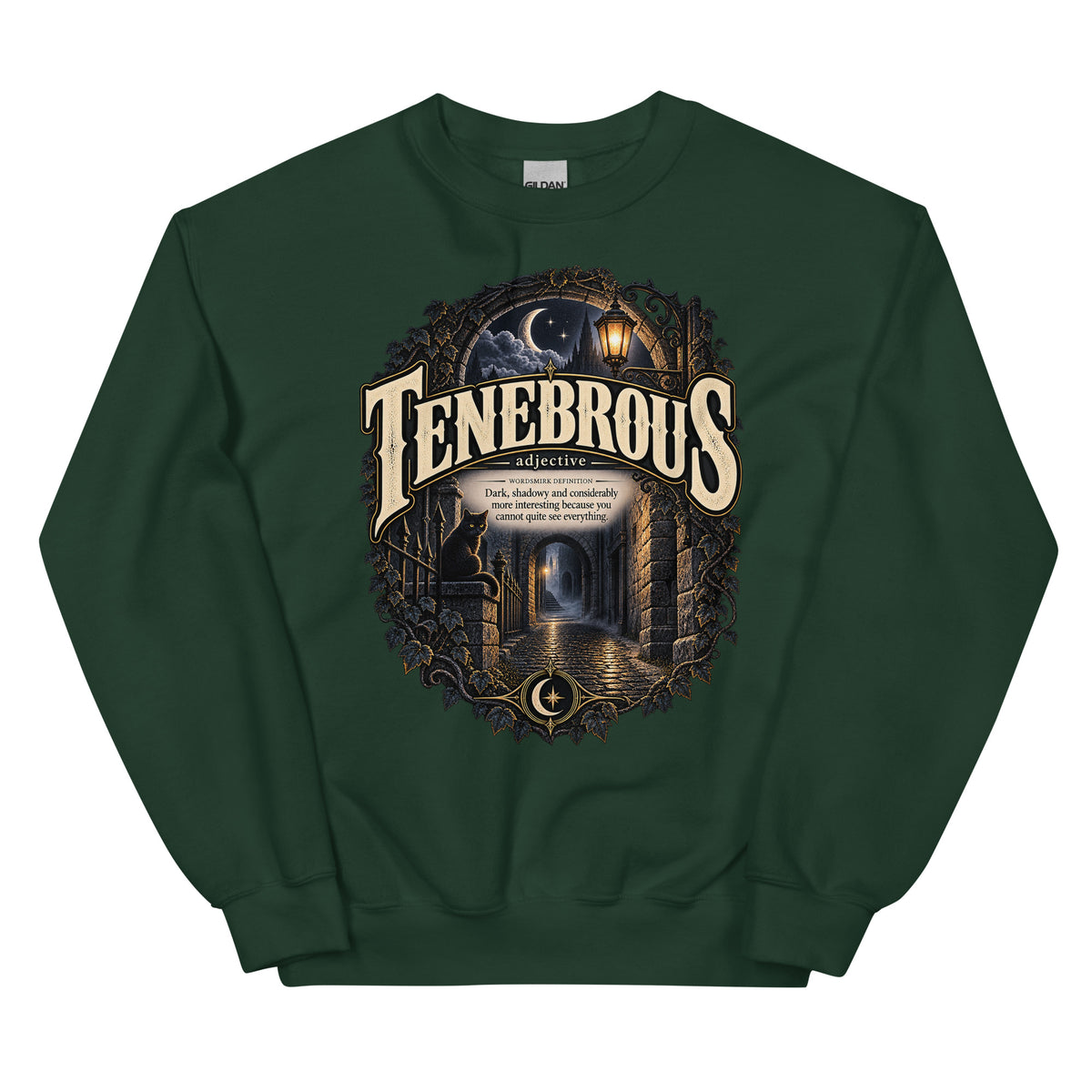 Tenebrous Sweatshirt – Dark Aesthetic Definition Pullover - WordSmirk™ | Obscure Word Shirts, Hoodies & Gifts