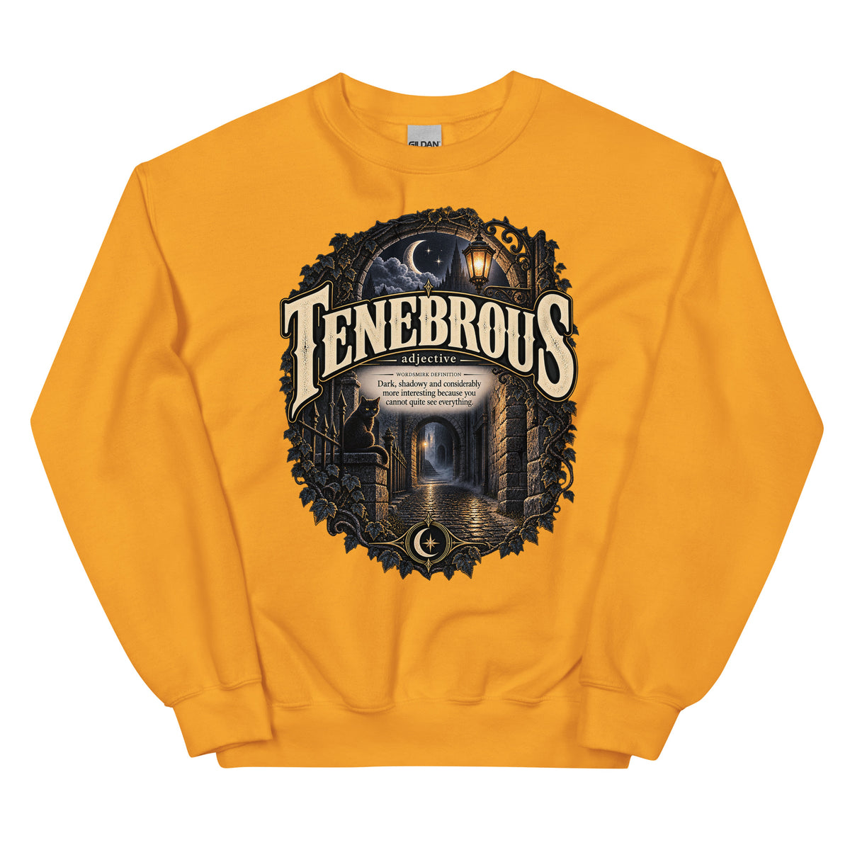 Tenebrous Sweatshirt – Dark Aesthetic Definition Pullover - WordSmirk™ | Obscure Word Shirts, Hoodies & Gifts