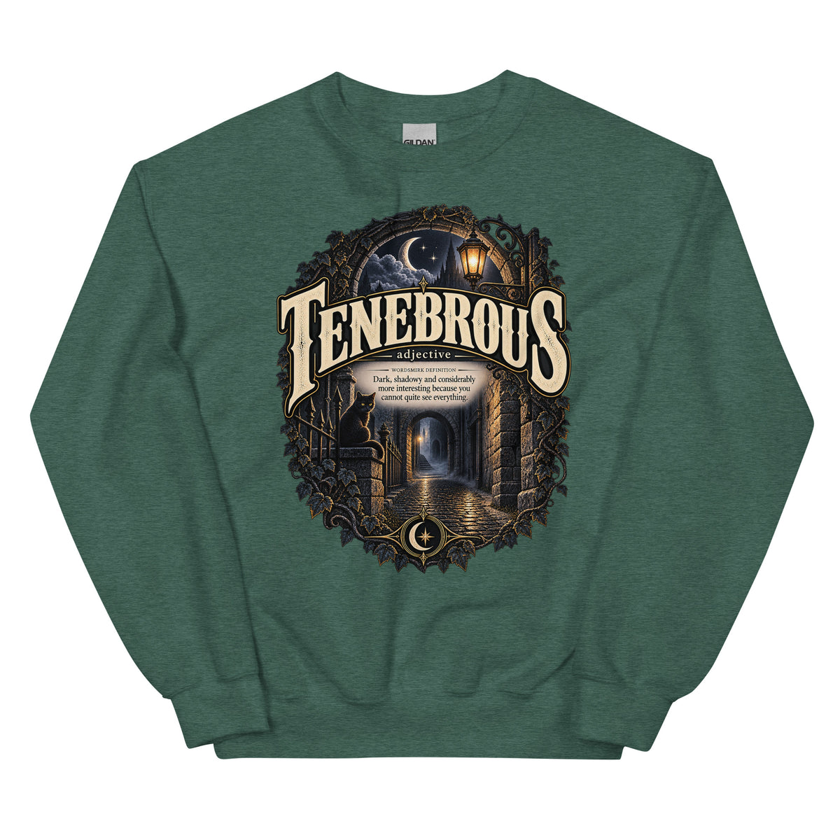 Tenebrous Sweatshirt – Dark Aesthetic Definition Pullover - WordSmirk™ | Obscure Word Shirts, Hoodies & Gifts