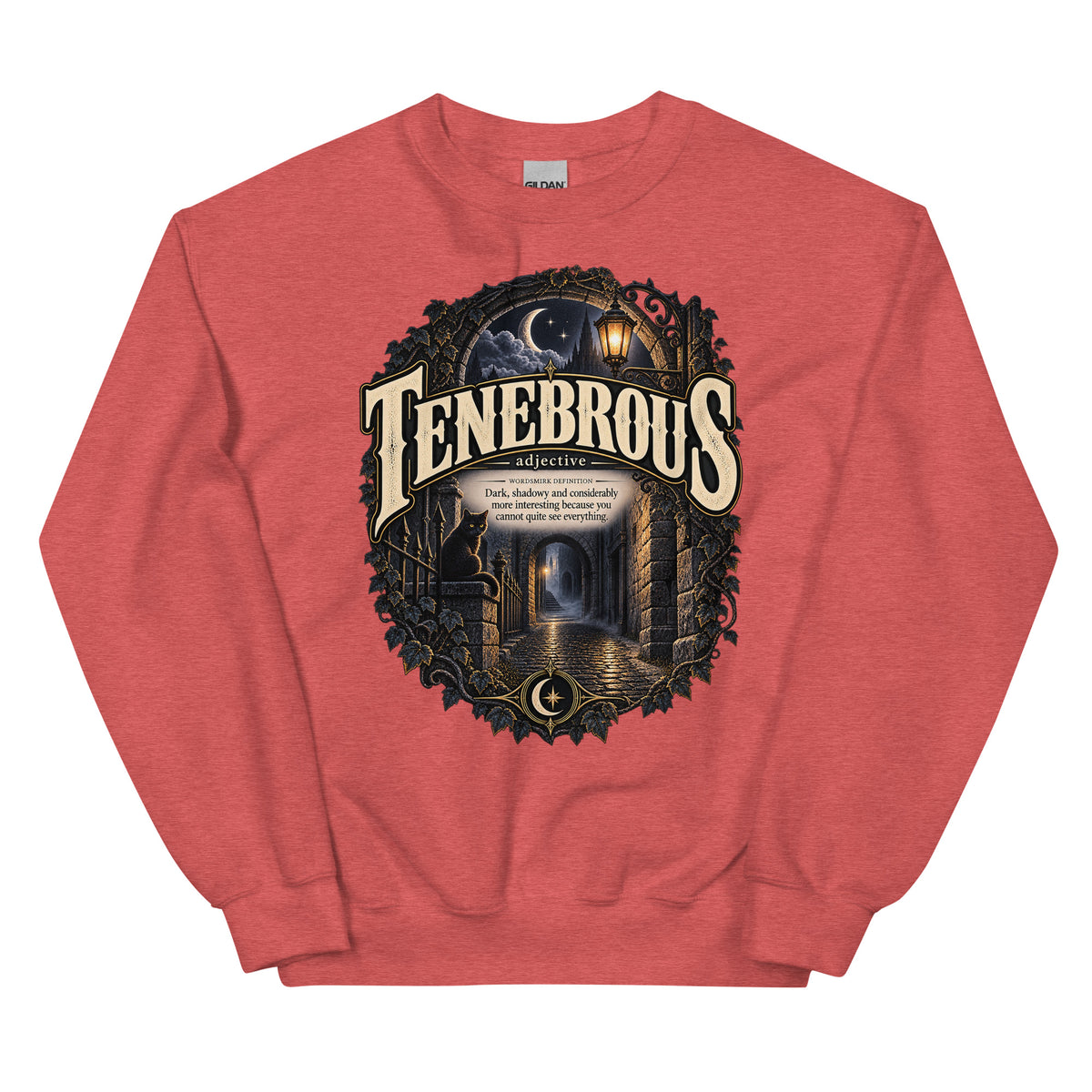 Tenebrous Sweatshirt – Dark Aesthetic Definition Pullover - WordSmirk™ | Obscure Word Shirts, Hoodies & Gifts