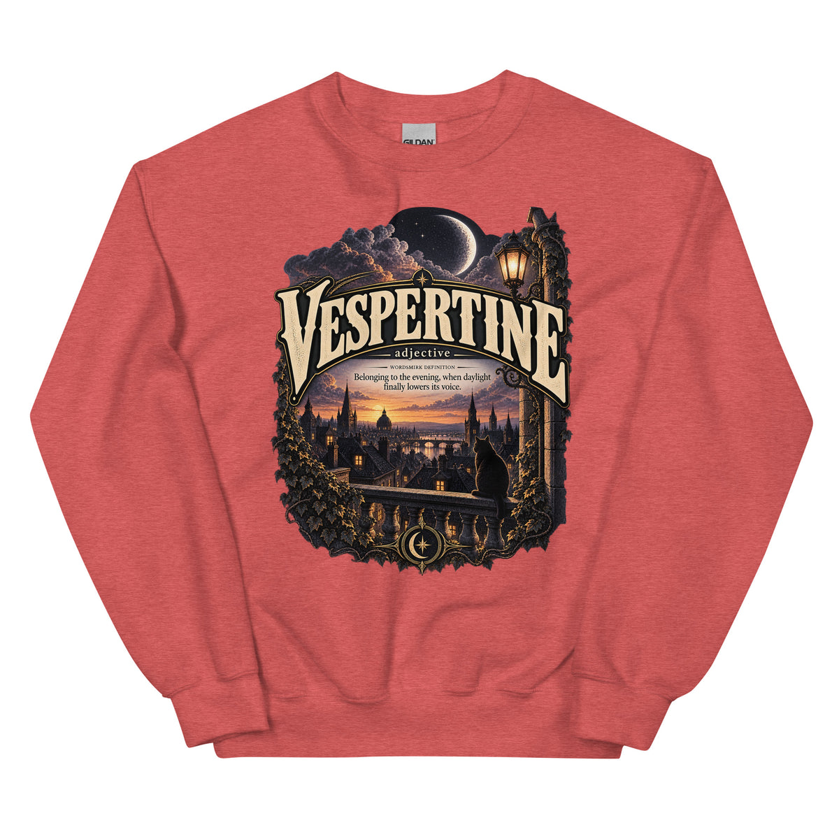Vespertine Sweatshirt – Evening Lover Definition Pullover - WordSmirk™ | Obscure Word Shirts, Hoodies & Gifts