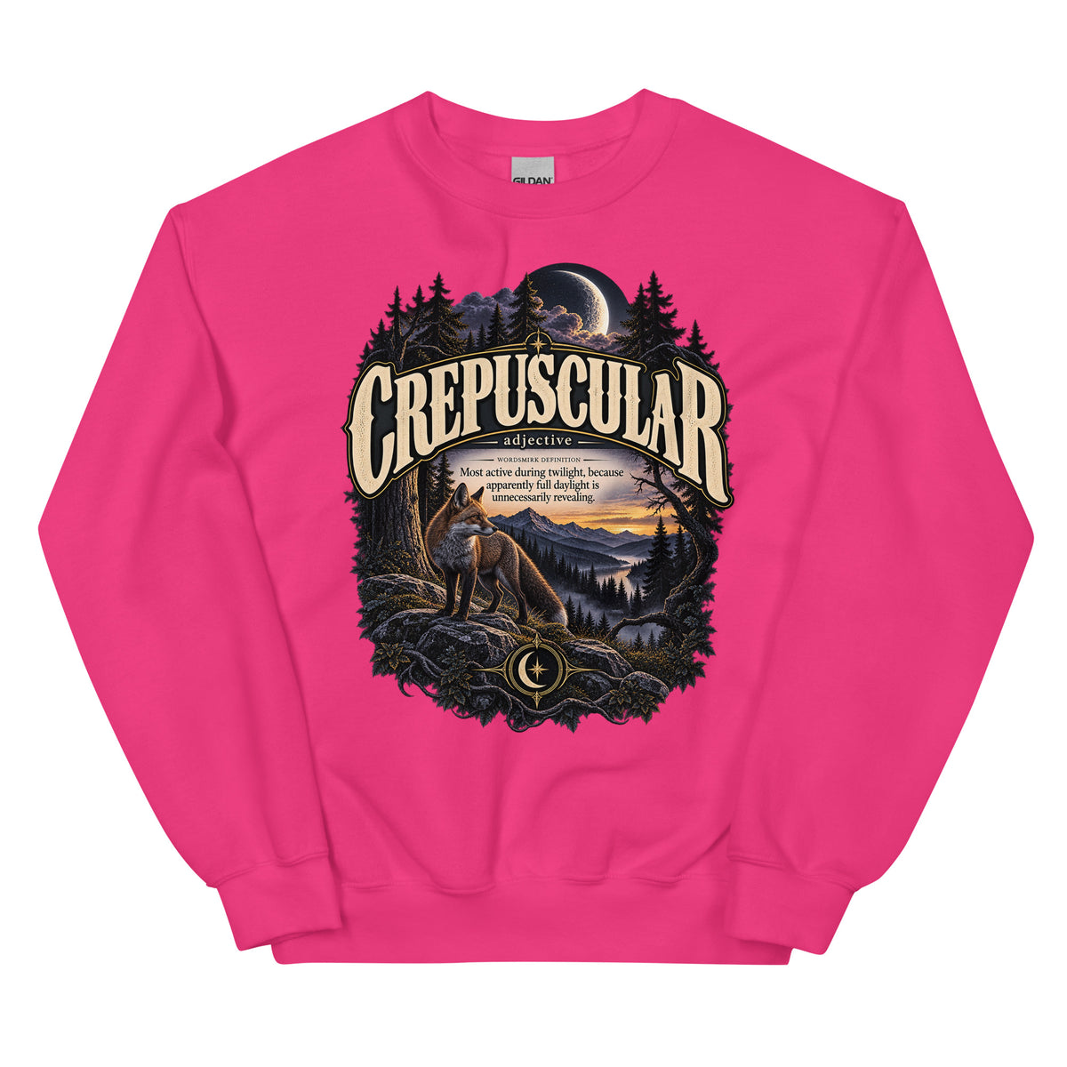 Crepuscular Sweatshirt – Twilight Definition Pullover - WordSmirk™ | Obscure Word Shirts, Hoodies & Gifts