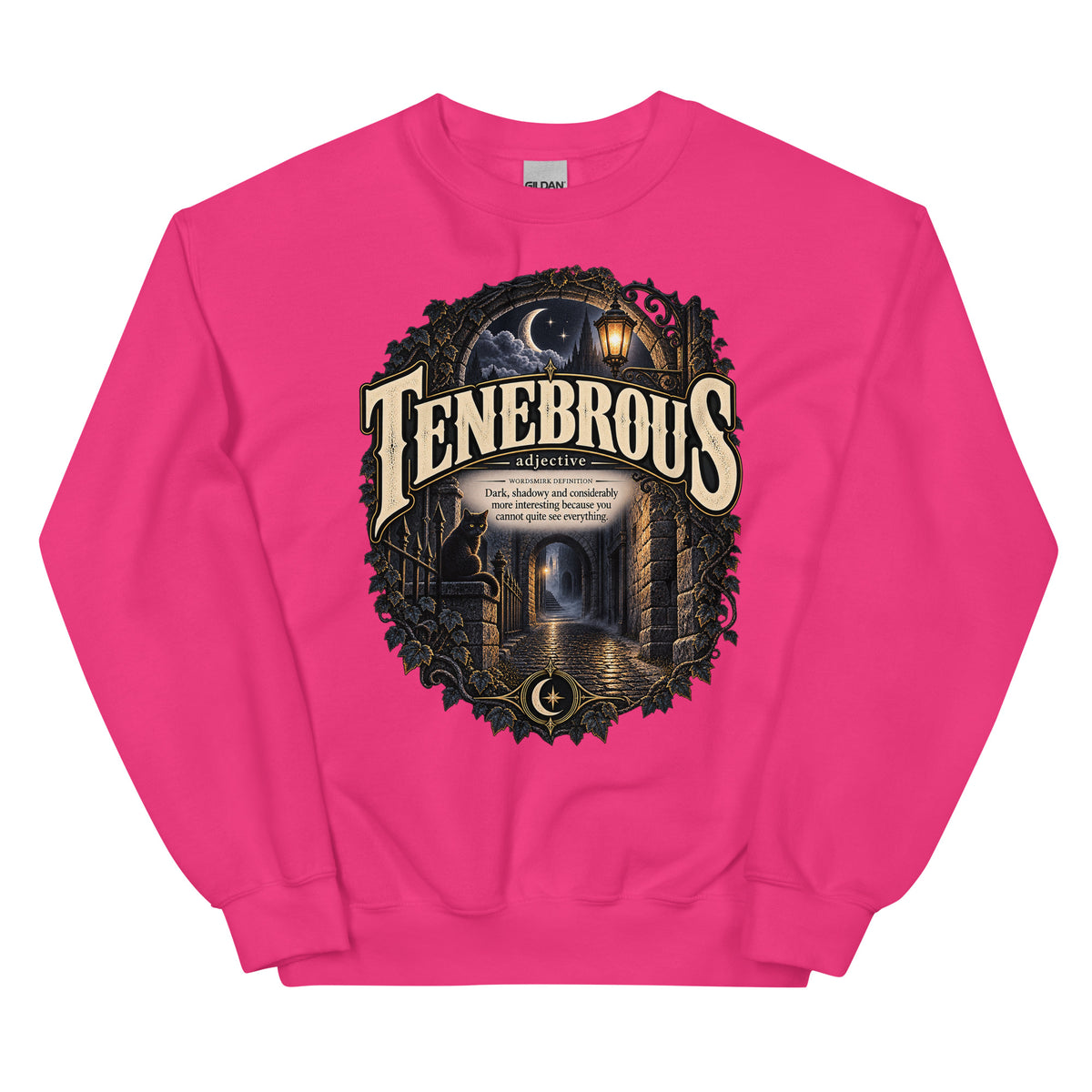 Tenebrous Sweatshirt – Dark Aesthetic Definition Pullover - WordSmirk™ | Obscure Word Shirts, Hoodies & Gifts